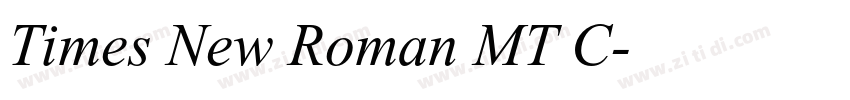 Times New Roman MT C字体转换
